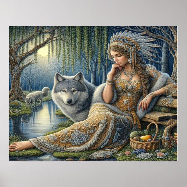Poster Encantamento Ligado na Floresta Mística20x16 (Frente)