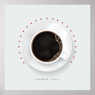 Poster Encargo de Cheio de Café Personalizável