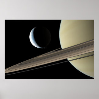 Poster Enceladus e Saturno