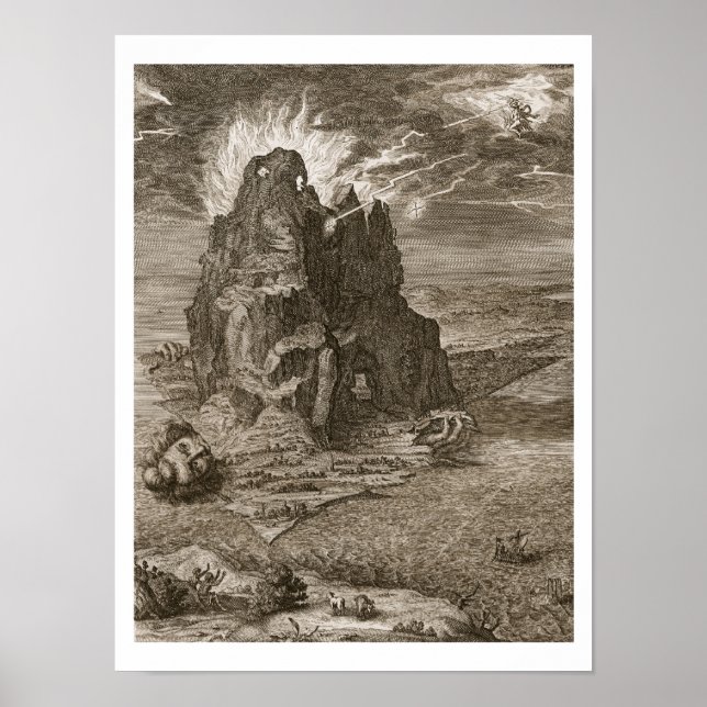 Póster Enceladus Enterrado Embaixo do Monte Etna, 1731 (Frente)