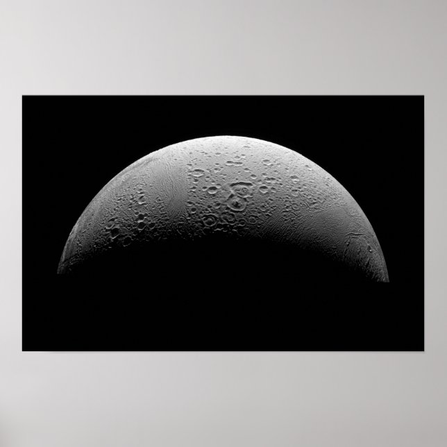 Póster Enceladus, lua de Saturno (Frente)