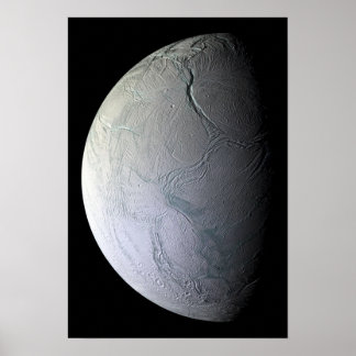 Póster Enceladus, lua de Saturno
