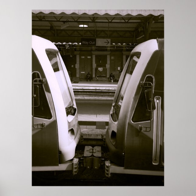 Poster Encerramento de dois comboios na plataforma de est (Frente)