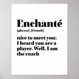 Poster Enchante Francês Inspiracional Prazer Em Conhecê-L