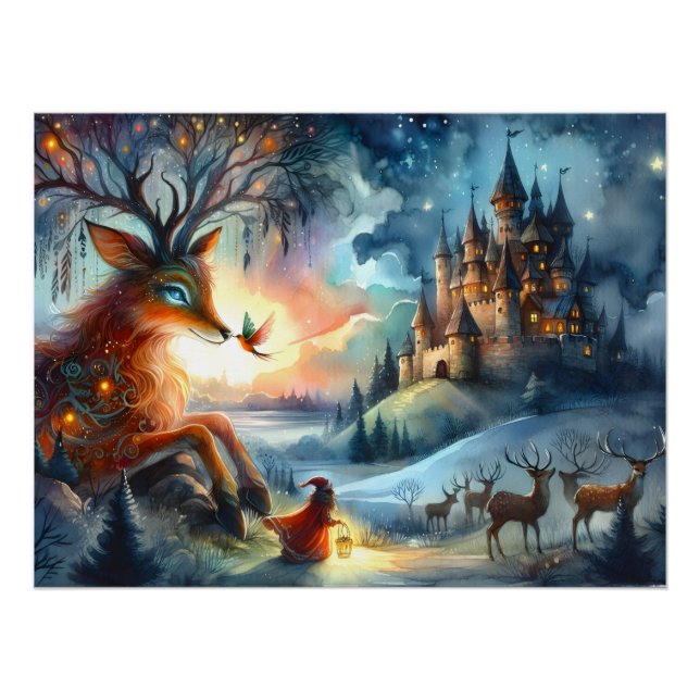 Póster Enchanted Castle Winter Art (Frente)