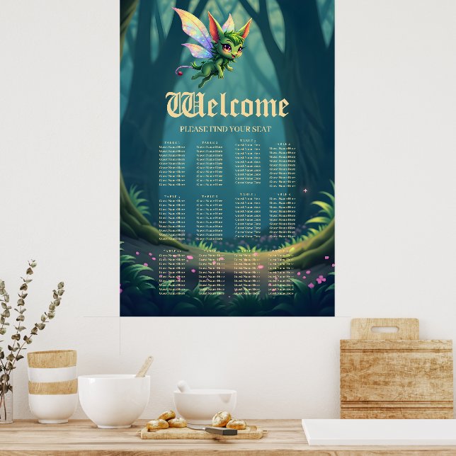 Poster Enchanted Fairy Critter – Magical Forest Sprite  (Cozinha)