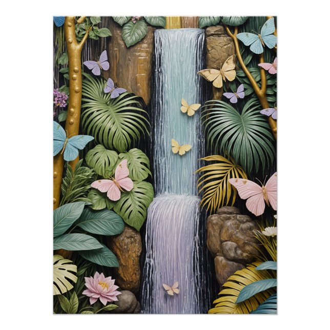 Póster Enchanted Falls Oasis (Frente)