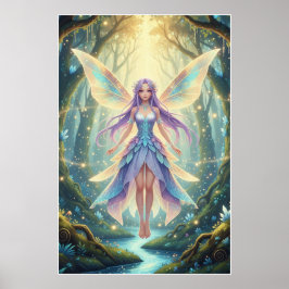 Poster Enchanted Forest Fairy | Magical Fantasy Art 