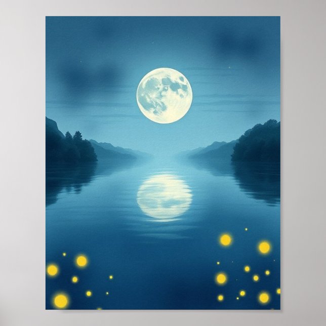 Poster Enchanted Nocturne: A Hyper-Realistic Vision (Frente)