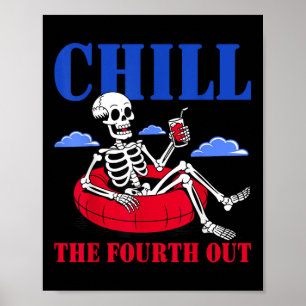Poster Enche O Quarto Esqueleto De Fora Dos Eua Patriótic