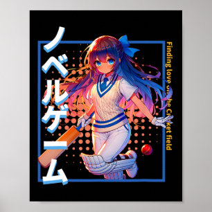 Poster Encontrando Amor No Campo de Críquete Visual Novel