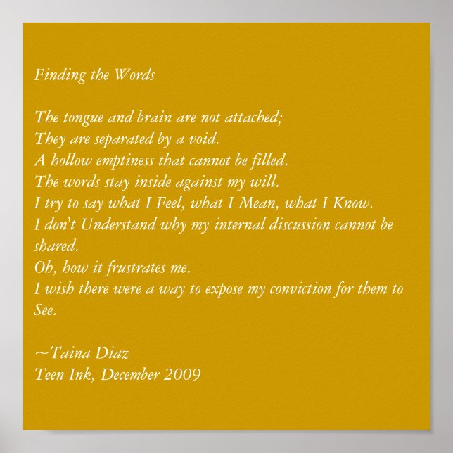 Poster Encontrando as Palavras (Frente)