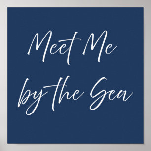 Poster Encontre-me à Beira-Mar Cartaz Rosa   Praiano Cost