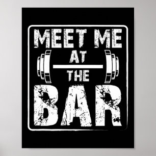 Poster Encontre-Me No Bar Engraçado Trabalho De Elevação