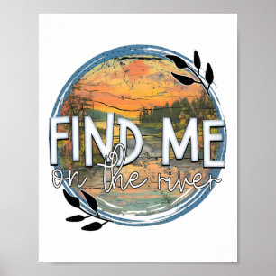 Poster Encontre-me no Rio Sunset River Aventura ao Ar Liv