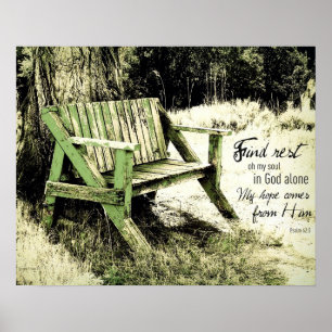Póster Encontre o resto minha alma (banco resistido) 16 x