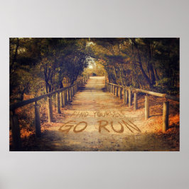 Póster Encontre-se em Corrida Park Joggers Motivation