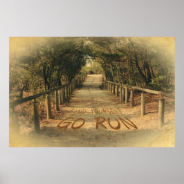 Póster Encontre-se em Corrida Park Joggers Motivation