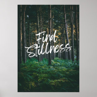 Poster Encontre serenidade. Inspiração