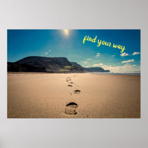 Poster Encontre seu caminho - passos