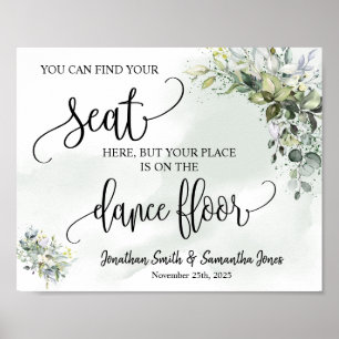 Poster Encontre seu sinal de recepção de casamento de e