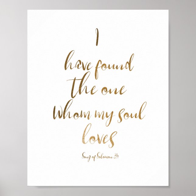 Poster Encontrei A Bíblia De Sinal De Casamento Verso (Frente)