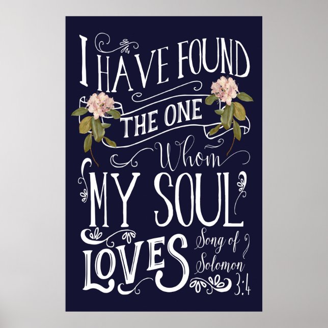 Póster Encontrei aquele que minha alma ama a arte de assi (Frente)