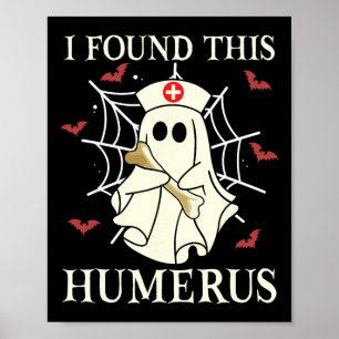 Poster Encontrei Este Humerus De Dia de as Bruxas engraça