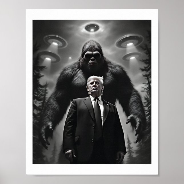 Poster Encontro com Bigfoot Ufo Alienígena Extraterrestre (Frente)