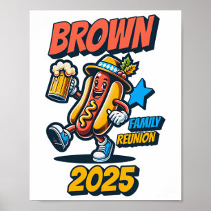Poster Encontro da Família Brown 2025 Su Personalizado Co