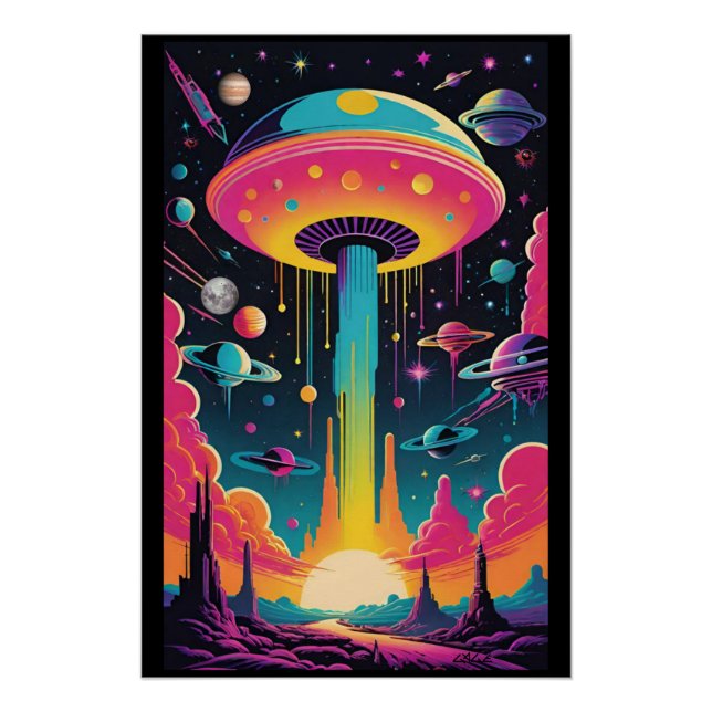 Póster Encontro de OVNI no Planeta 9 (Frente)