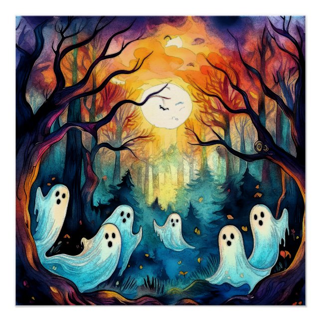 Póster Encontro Fantasmagórico sob a Lua (Frente)