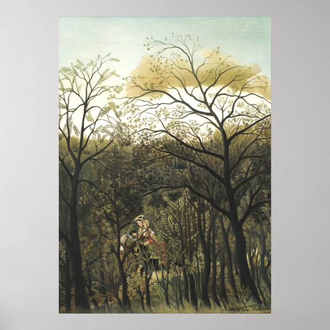 Poster Encontro na Floresta, Henri Rousseau (Frente)