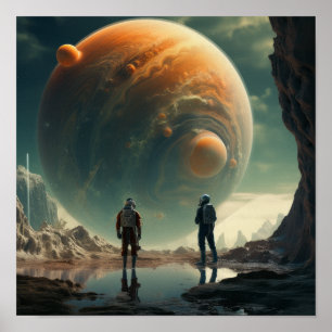 Poster Encontros Celestiais: Atronnautas em Mundos Estran