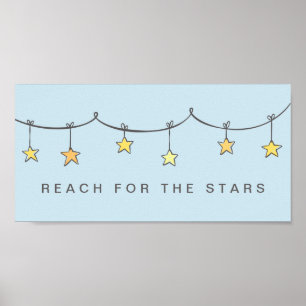 Poster Encorajamento Alcançar as Estrelas