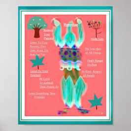 Póster ENCORAJAMENTO PARA CRIANÇAS. Pôster