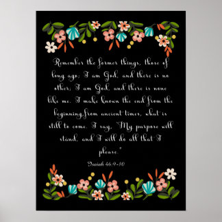 Poster Encorajando Artes Bíblias - Isaiah 46:9-10