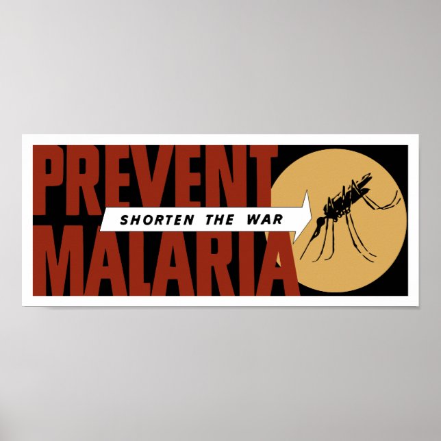 Poster Encurtar a guerra — Prevenir a malária (Frente)