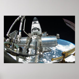 Poster Endeavor de Shuttle de Espaço e ISS