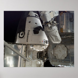 Póster Endeavor de Shuttle de Espaço e ISS
