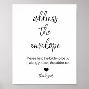 POSTER ENDEREÇE O ENVELOPE PARA O CARTAZ DO CHUVEIRO