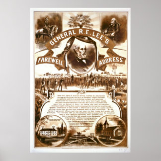 Póster Endereço de despedida de Lee 1865