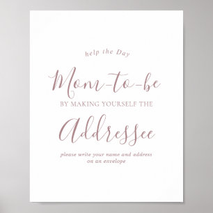 Poster Endereço Rose Gold em um Envelope Sinal de Chá de