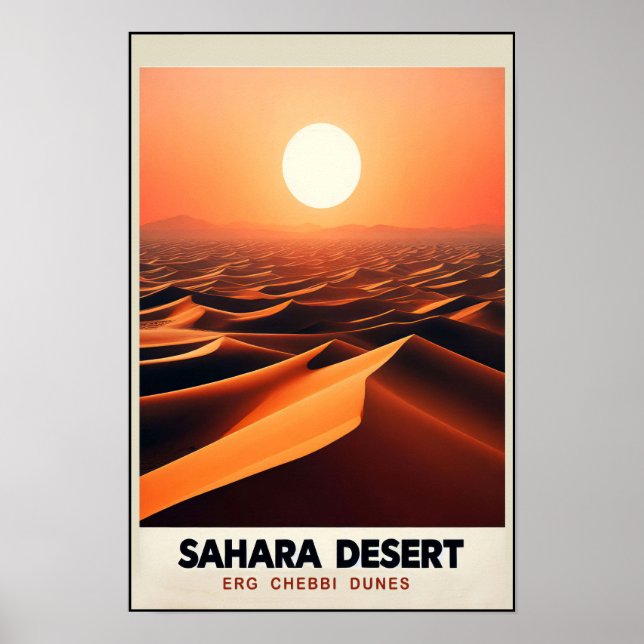 Poster Endless Dunes Of Erg Chebbi, Morocco (Frente)