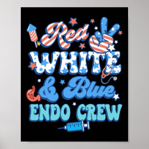 Poster Endoa Endo Endo Vermelho Branco Azul-Groovy Endo E