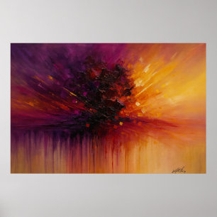 Poster Energia Abstrata Explosiva – Parede Abstrata Color