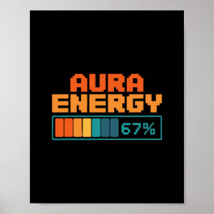 Poster Energia Aura 67% Aura Farming Alpha Gíria Geração