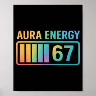 Poster Energia Aura 67 Geração Alfa 6 7 Meme Infinito Riz