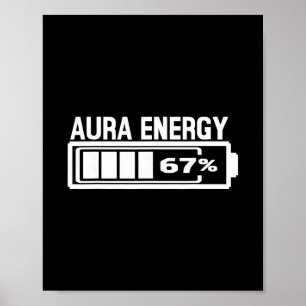Poster Energia Aura 67 Meme Divertido Seis Sete Geração A