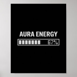 Poster Energia Aura aos 67 Meme Divertido Seis Sete Geraç
